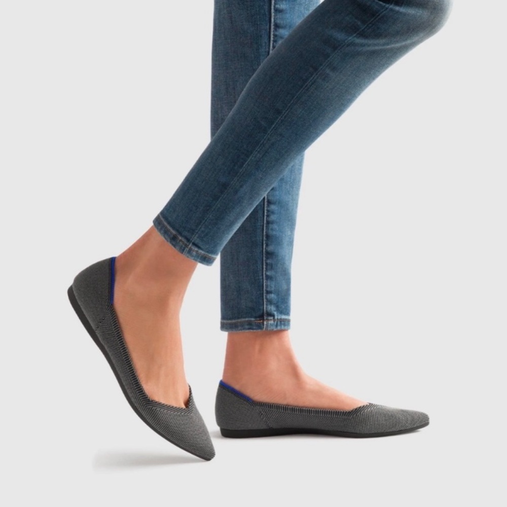 Last Chance ROTHY’S The Cloud Pointed Flats Gray Size 7